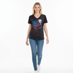 Trolls Black V-Neck Women's Top with Graphic